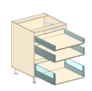Нижний кухонный корпус с ящиками